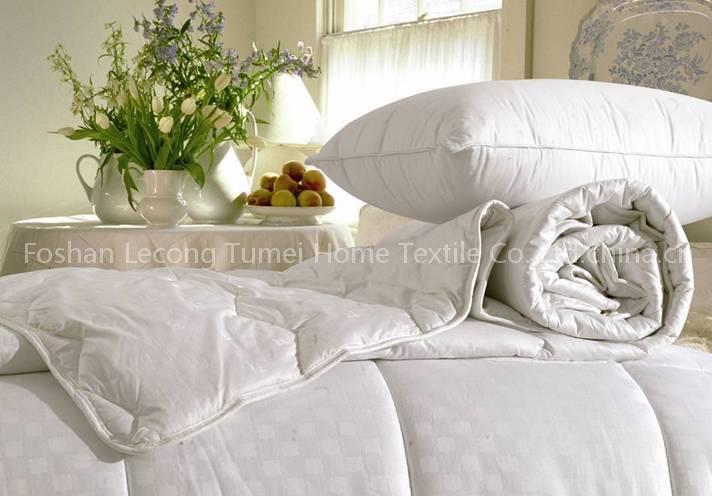 silk quilt, comforter, down-proof fabric