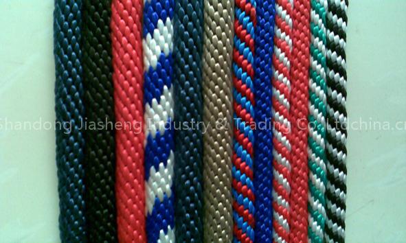 Solid braided rope