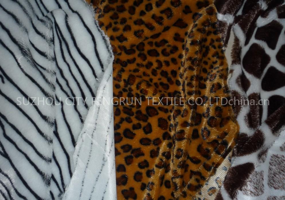 plush fabric animal printing