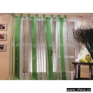Organza Banded Satin Curtain