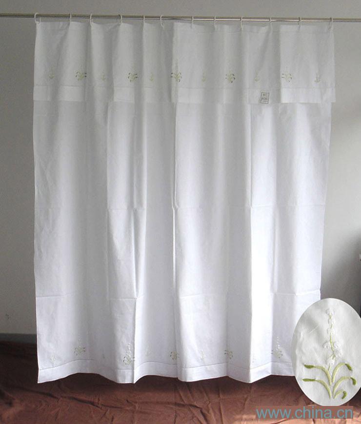 Curtain With Handmade Hemstitch, Cutwork, And Drawnwork