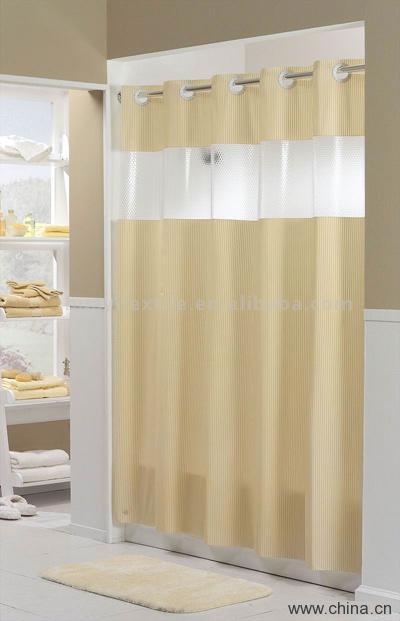 Hook-Less Shower Curtain