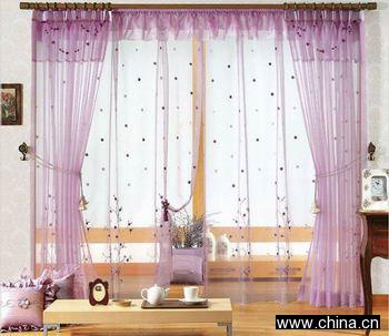Embroidered Organdy Curtain