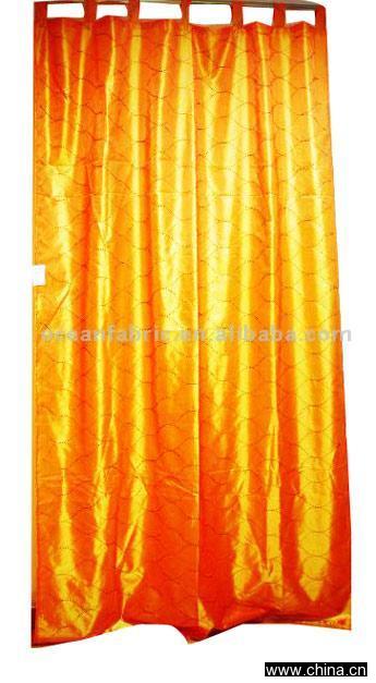 Embroidered Taffeta Curtain