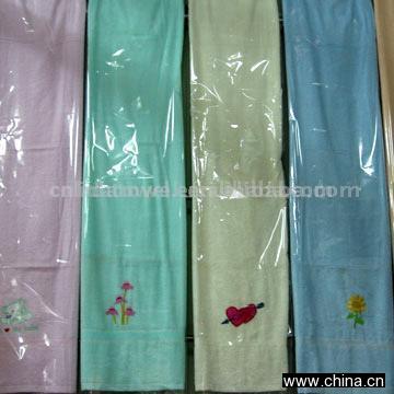 Bath Towels-Plain Woven & Satin & Embroidered