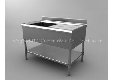 One tubes sink with right drainboard