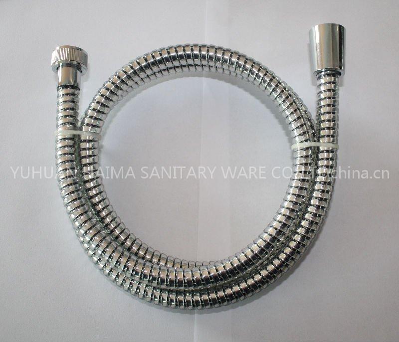white ground flat thread PVC shower hose