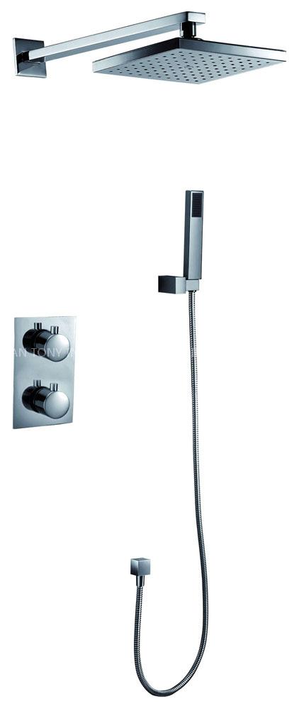 Wall-mounted Thermostatic Rain Shower & Bath Mixer