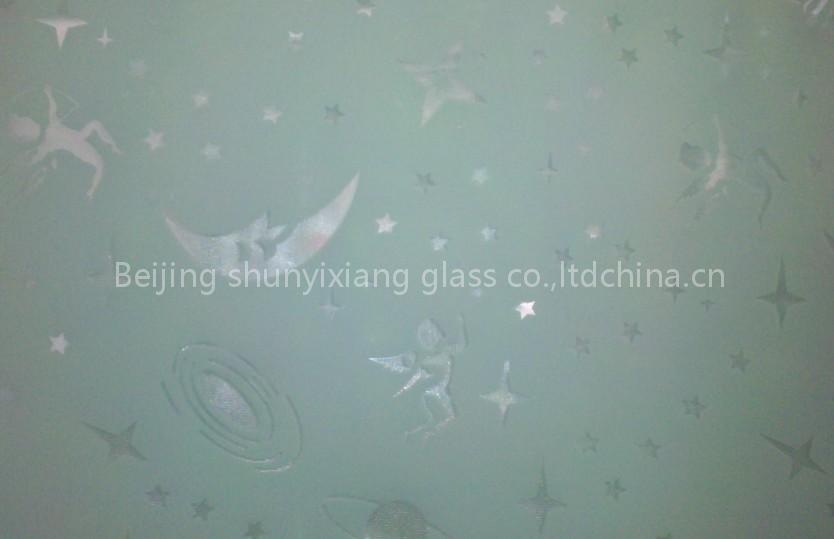 acid etched glass