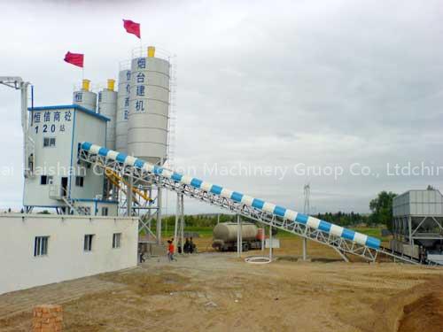 HZS concrete mixing plant