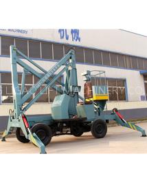 Arm-folding hydraulic work platform