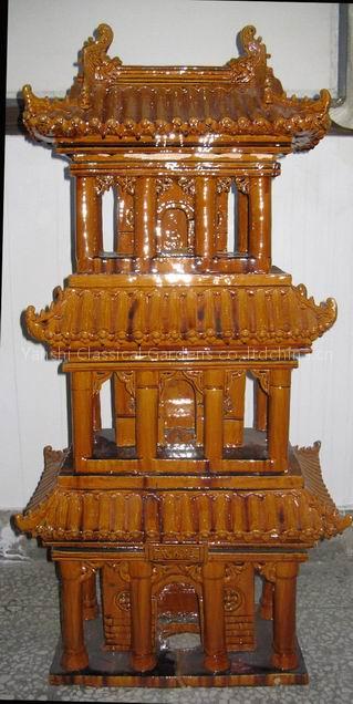 Ancient ceramic tile decorations Pagoda