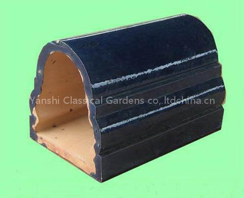 Imitated ancients small glazed ceramic ridge roof tile