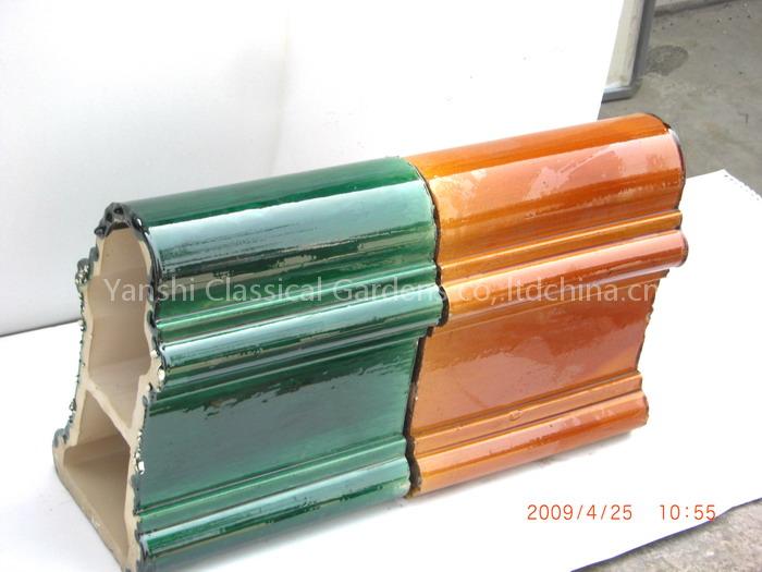 Chinese style glazed cermiac ridge roof tiles