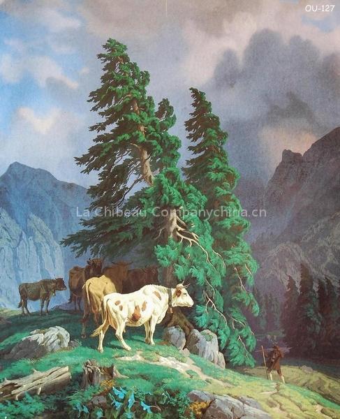 European Hand Painted Wallpaper OU-127
