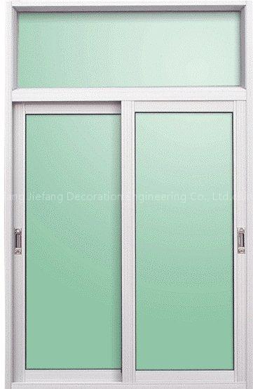 Slider window with transom