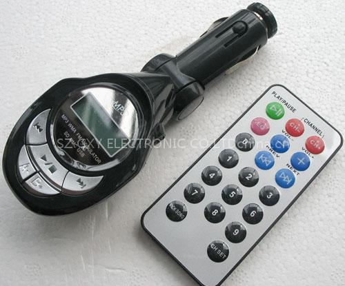 car mp3/ mp4 fm transmitter with LCD display support SD/MMC CARD