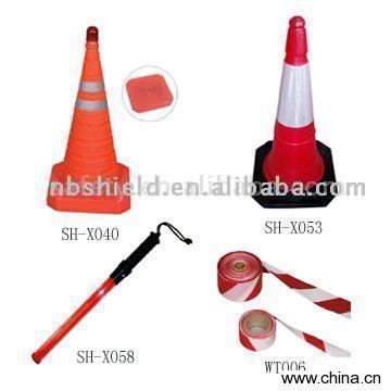 Folding Warning Cones & Warning Tape