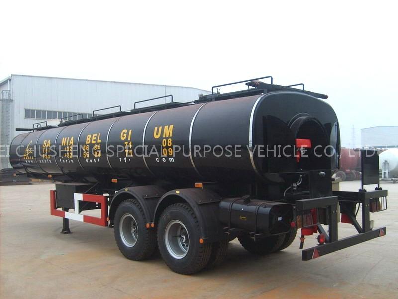 Heated asphalt tank semi trailer 3 axles