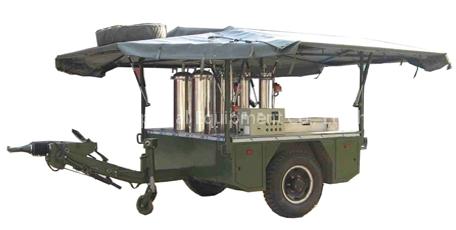 purifying water trailer and vehicle