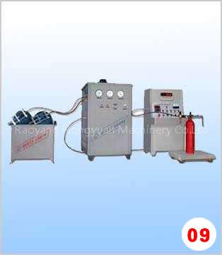 Carbon dioxide filler. Pumping carbon dioxide filling machine. Fire extinguisher CO2 filling machine. Gas filling machine. N2 gas filling machine. Gas fire extinguisher filling machine.