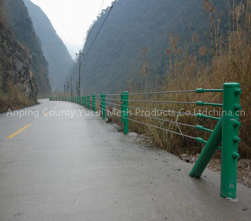 Steel wire rope fence