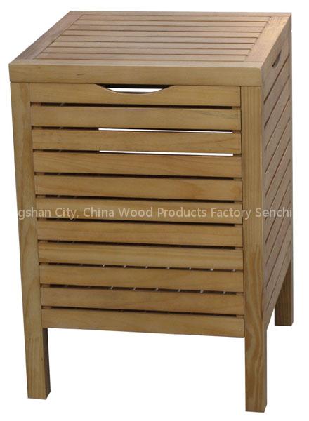 Wood storage stool SHB-060-P