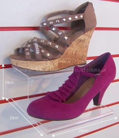 Slatwall Acrylic Shoe Display