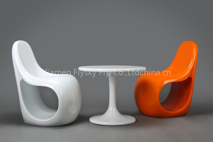 FRP orange lounge chair