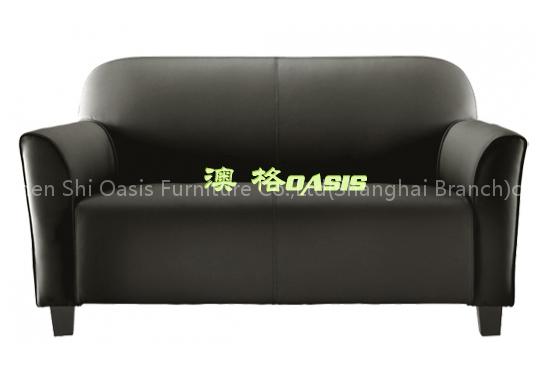 china 2-seater brown leather sofa