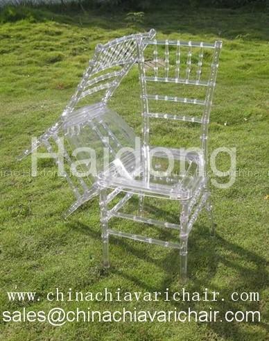 Transparent Resin Chiavari Chair with Cushion
