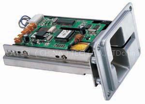 Manual insert card reader