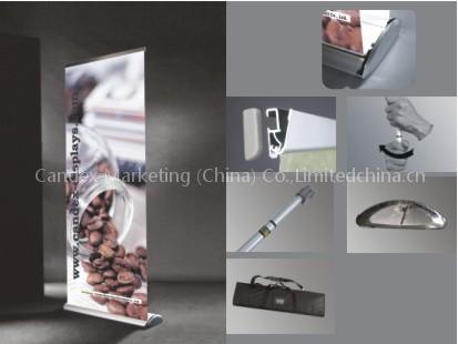 Rolling up banner