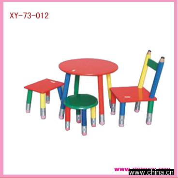Wooden Table, Stool and Chair