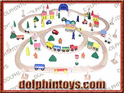 wooden toys-train set