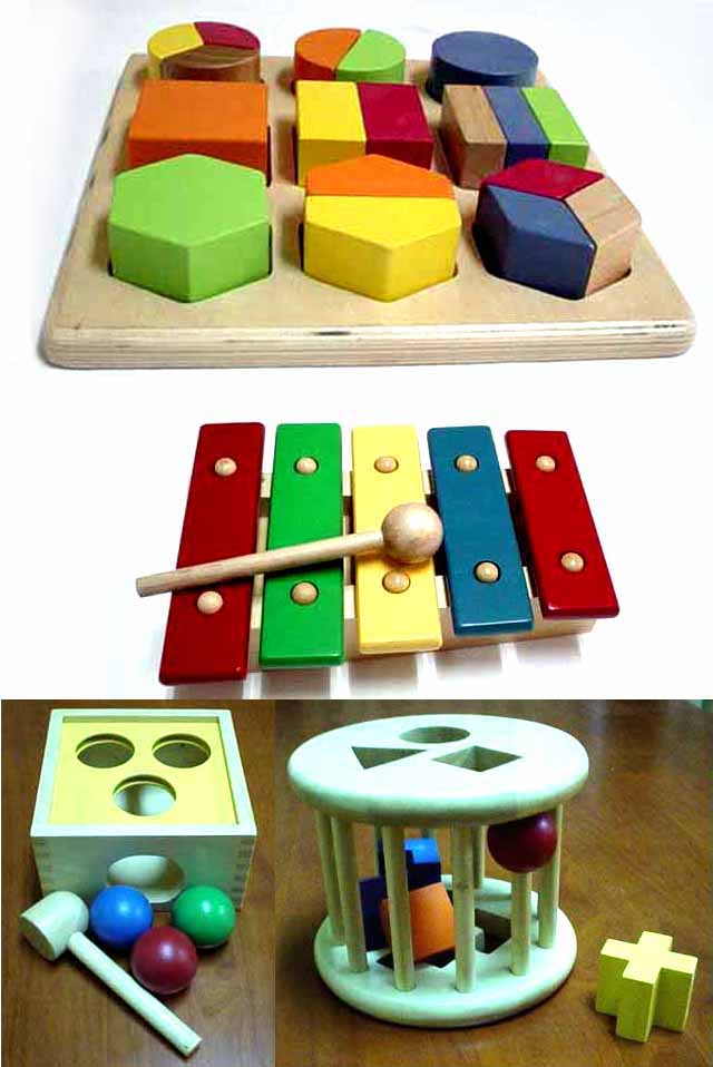 Vietnam Shape Sorting Cube, Block Knob Puzzle, Xylophone