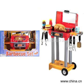 Battery Operated Barbecue Grill Toys Set
