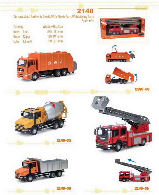 Die-cast model trucks