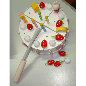 Wooden Birthday Cake