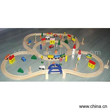 Wooden Train Set (110pcs)