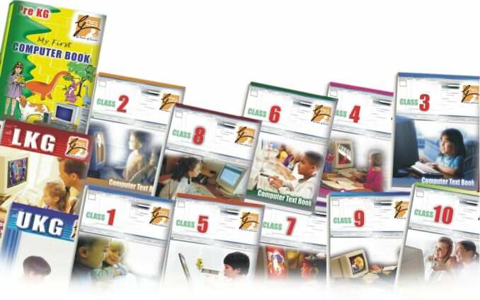India Computer Text Books For Pre-kg To 10th Standard