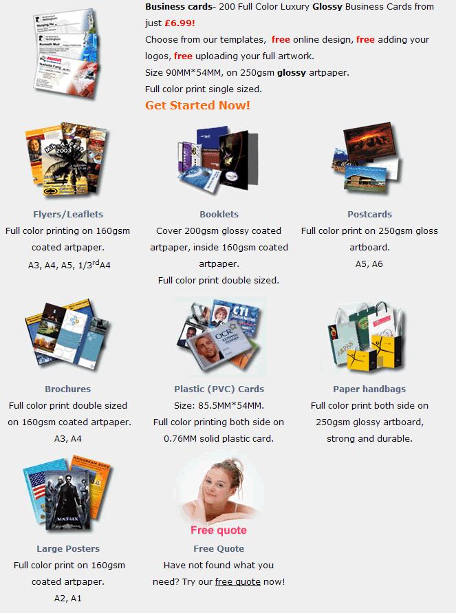 United Kingdom Printing Service In UK