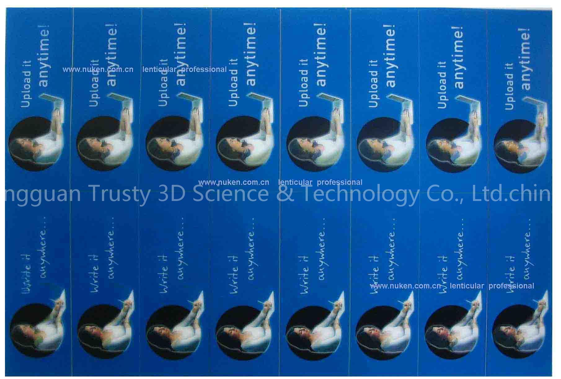 UV printing on lenticular
