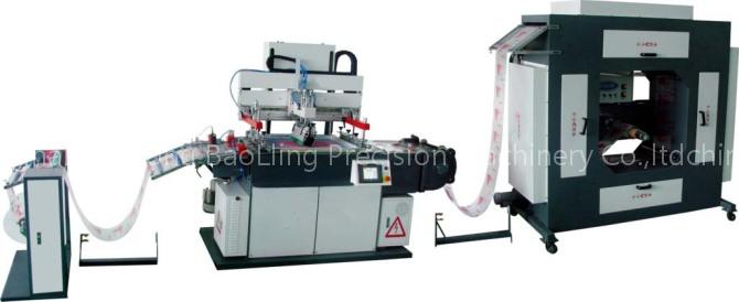 automatic roll to roll screen silk printing machinery
