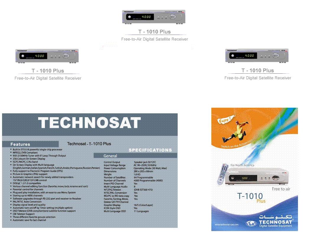 United Arab Emirates Technosat 1010 Satellite Receiver