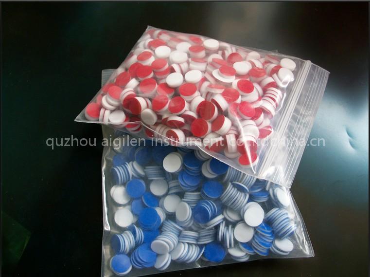 red PTFE/white Silicone septa 9*1mm