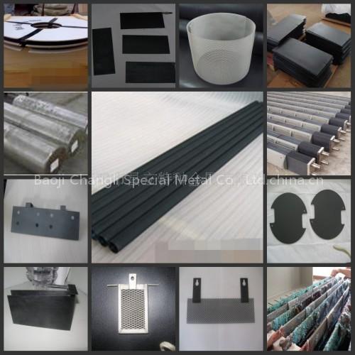DSA titanium anodes in various shapes