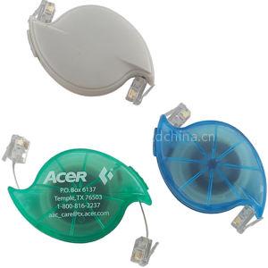 Promotional 8 ft. retractable travel phone cord. Closeout