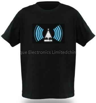 wifi T-shirt with EL music blance flashing