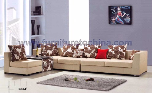 modern sectioanl leisure sofa, home corner sofa with ottoman and coffee table